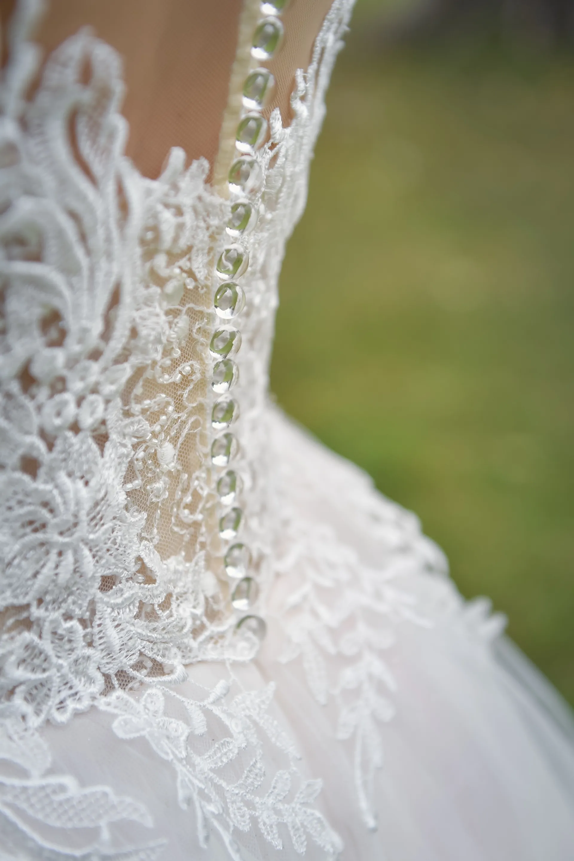 Brautkleid Rückseite Nahaufnahme